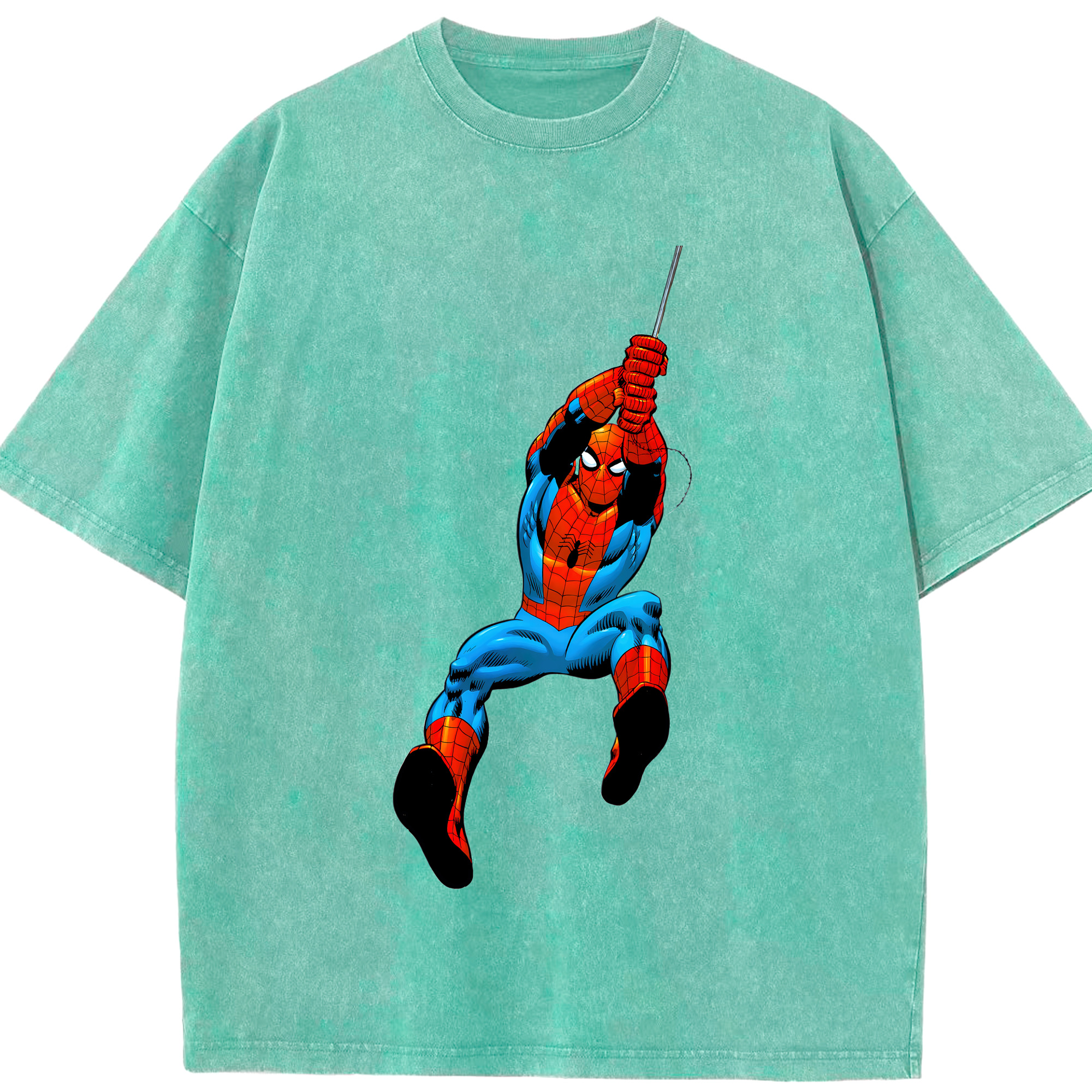 （画像用） Spider Man スパイダーマン 綿100% ヴィンテージ風 半袖Tシャツ（フロントプリント）